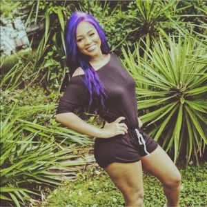 Black off shoulder romper